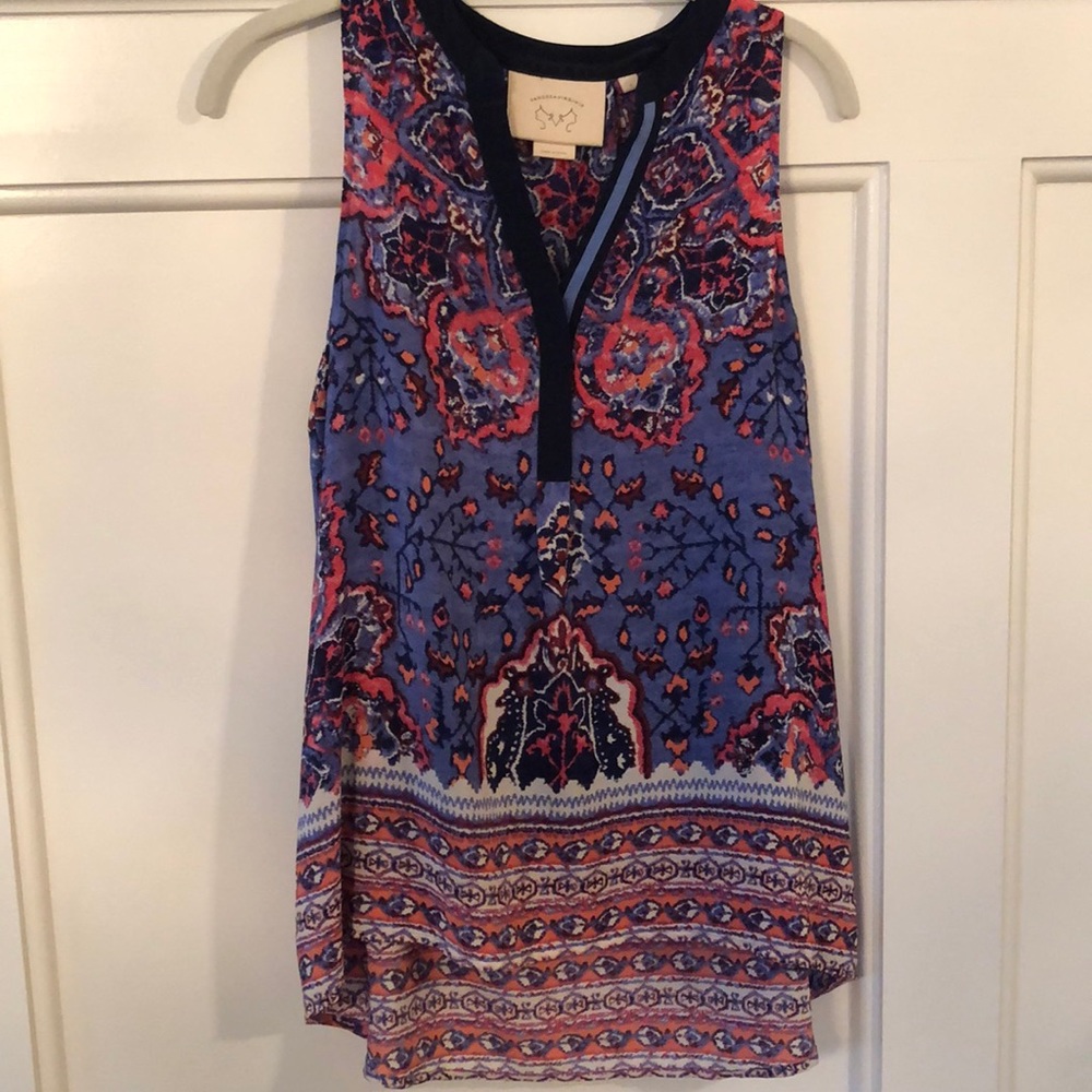 Anthropologie Vanessa Virginia Finn silk tank